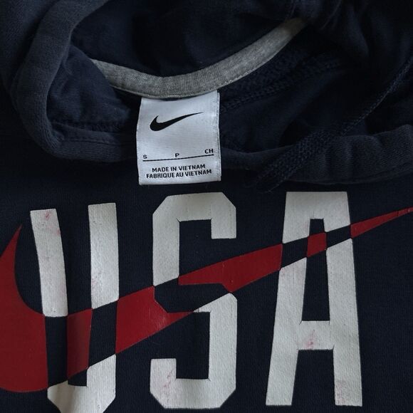 NIKE Hoodie Mens Blue US Soccer Kangaroo Pocket National Team Olympics - size S - Picture 5 of 6